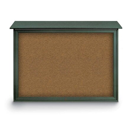 United Visual Products Indoor Enclosed Combo Board, 42"x32", White Frame/White Porc & Burgundy UVCB4232W-WHTPORC-DBURGU
